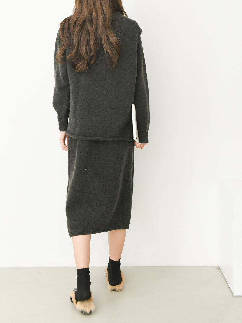 TURTLENECK DRESS & VEST SET