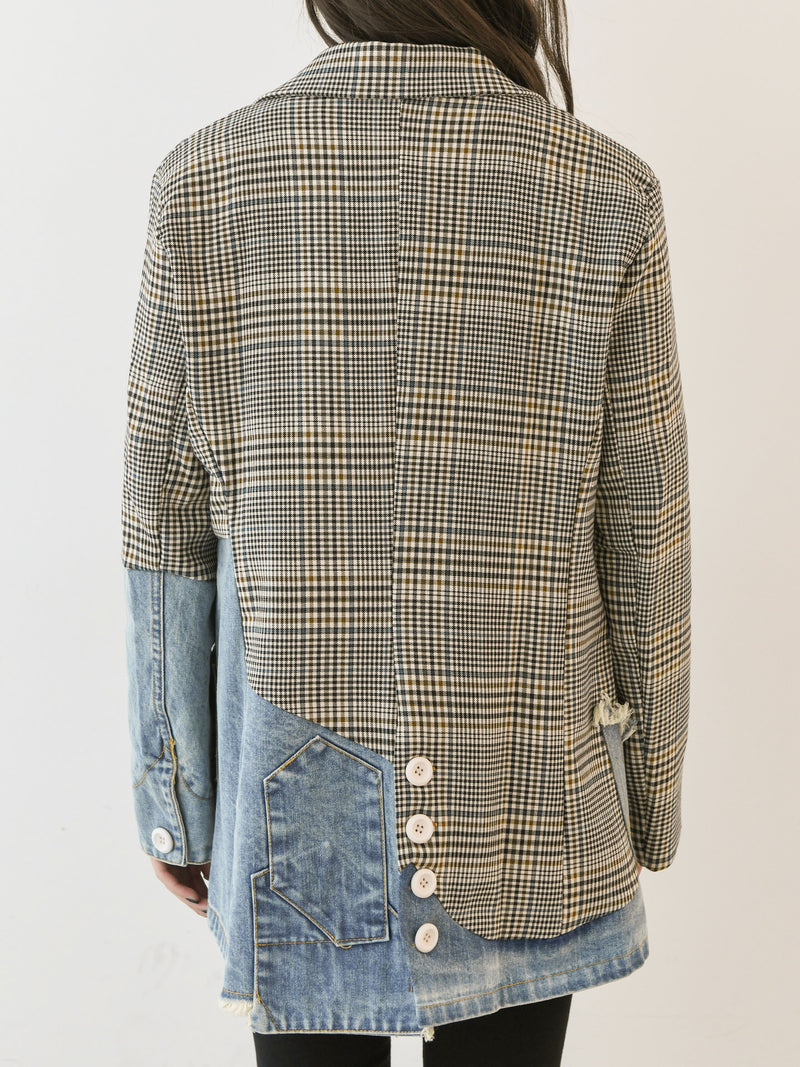 CHECK DENIM JACKET