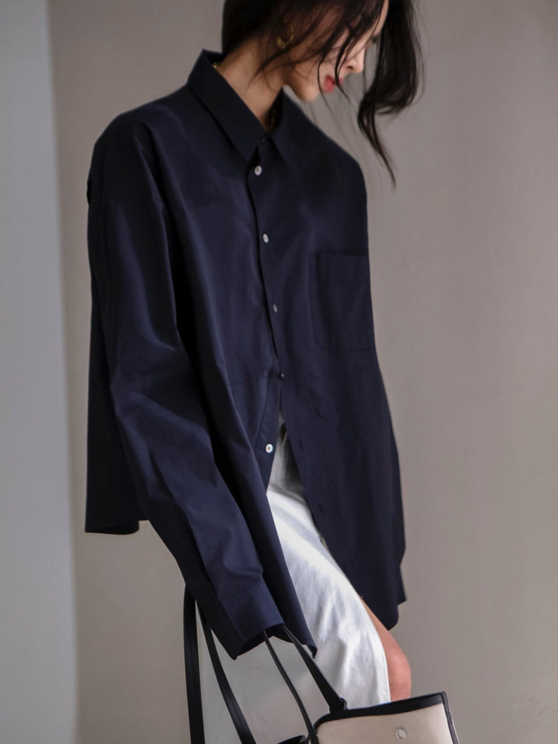 OVERSIZED TWO WAY COTTON SHIRT