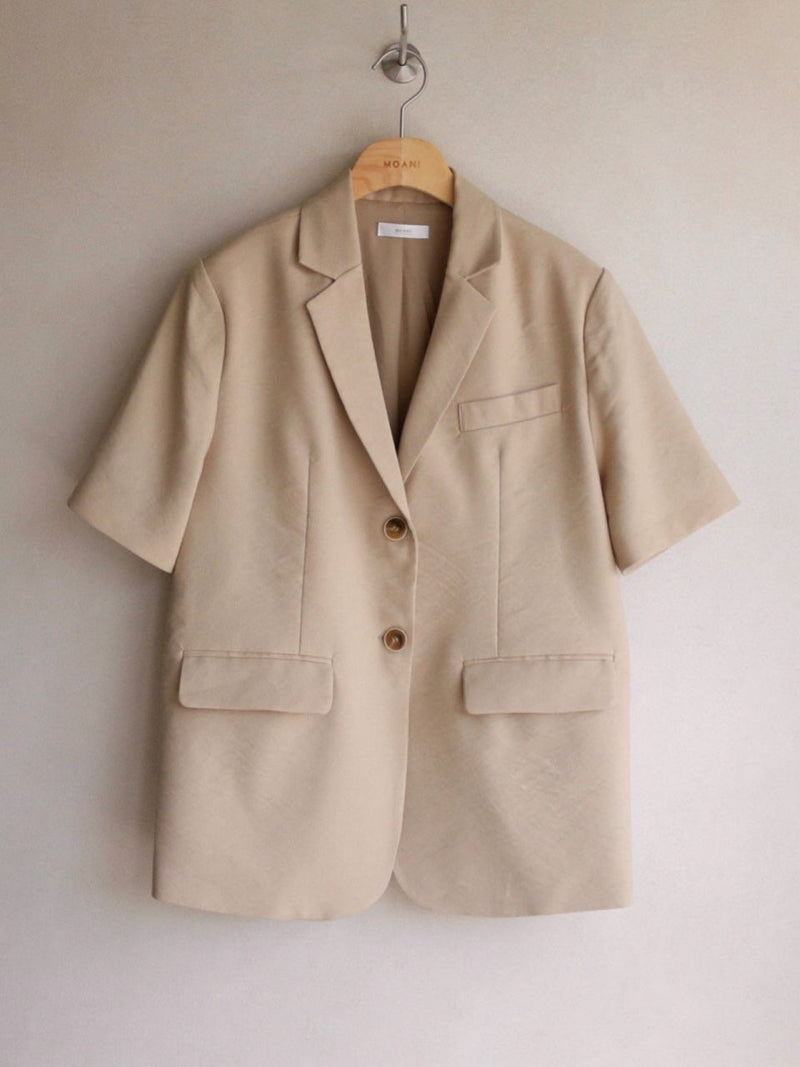 2 BUTTON LINEN HALF SLEEVE JACKET