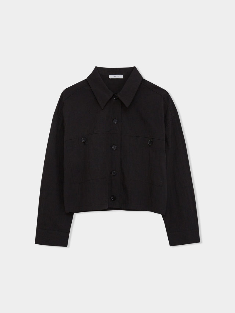 2 POCKET CROPPED SHIRT JACKET
