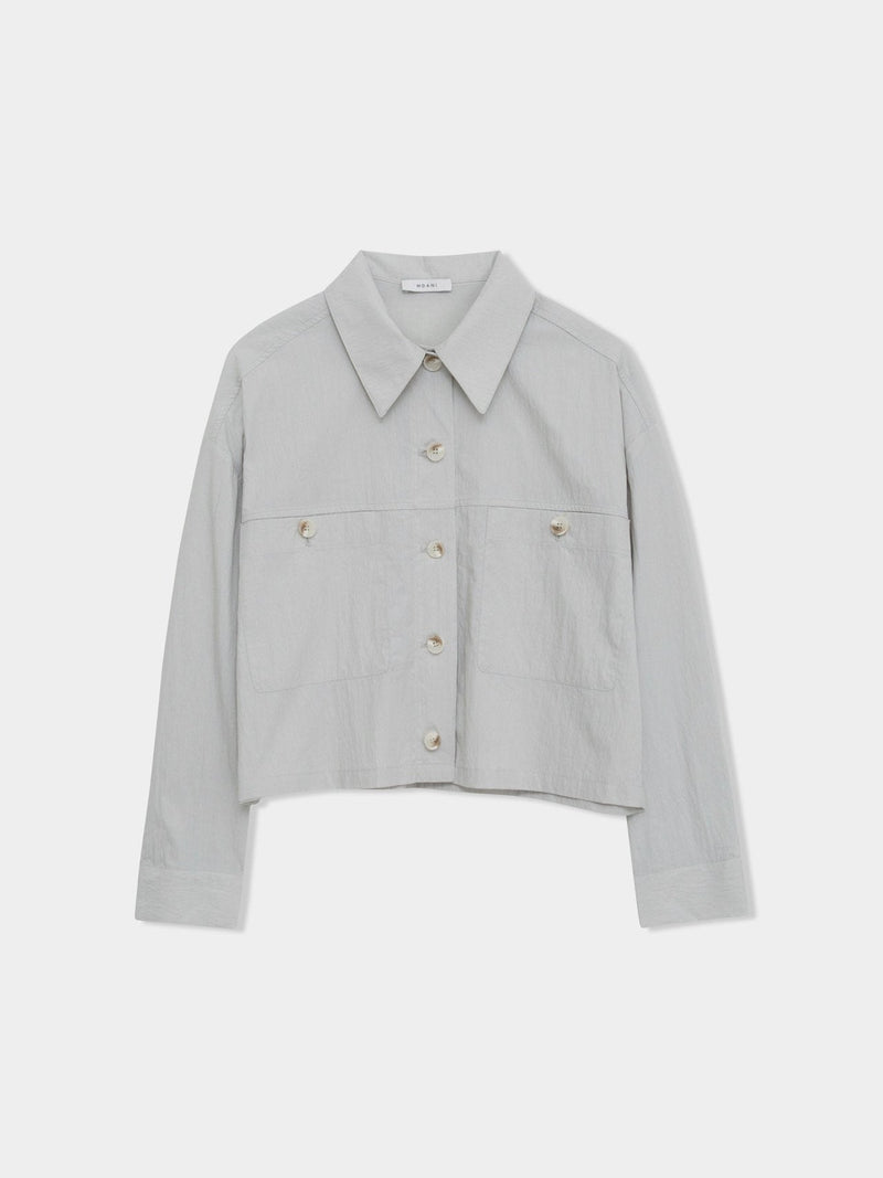 2 POCKET CROPPED SHIRT JACKET