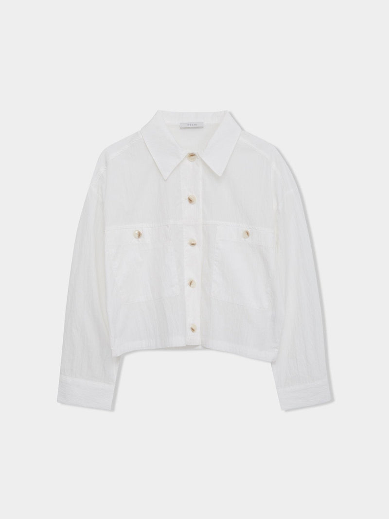 2 POCKET CROPPED SHIRT JACKET