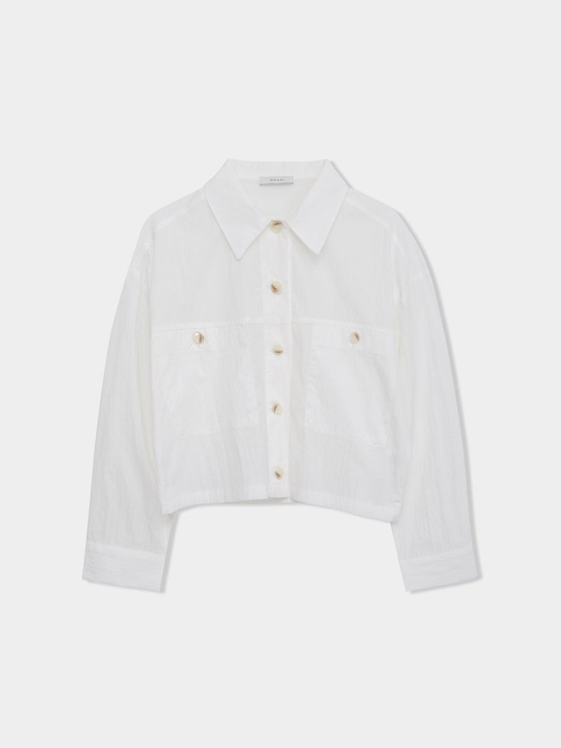 2 POCKET CROPPED SHIRT JACKET
