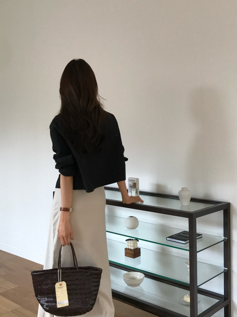 2 POCKET CROPPED SHIRT JACKET