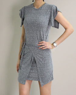 WRAP JERSEY DRESS