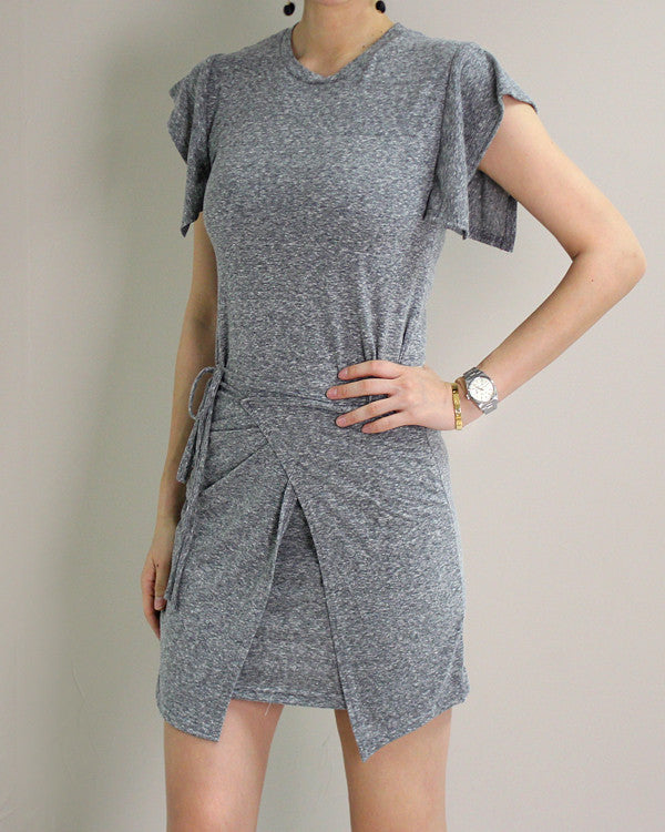 WRAP JERSEY DRESS