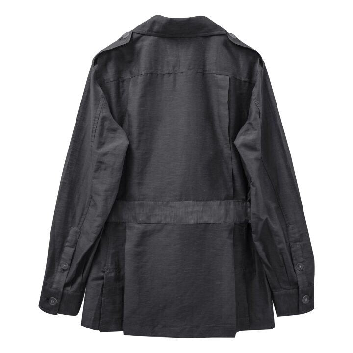 SHEER LINEN SAFARI JACKET - 3 COLORS