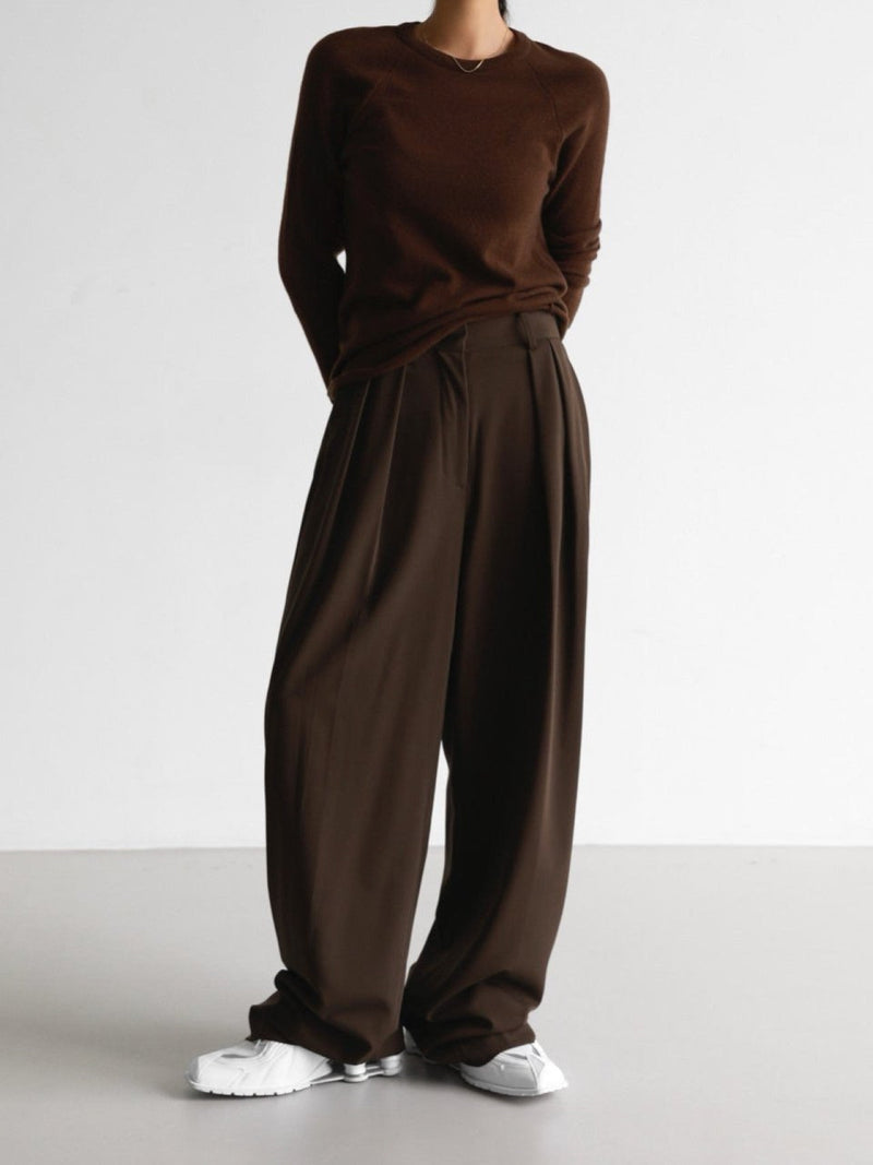 3/4 SLEEVE RAGLAN CASHMERE KNIT TOP