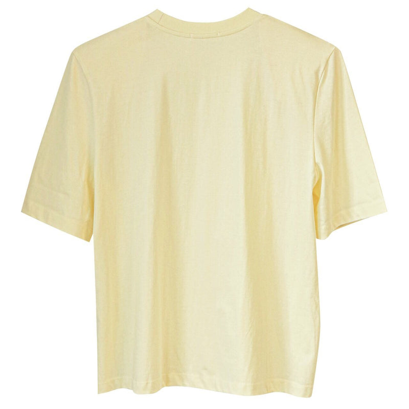 COTTON PADDED SHOULDER HALF SLEEVE TOP