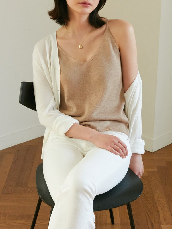 SUMMER LINEN KNIT TANK