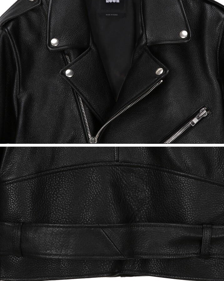 ULTIMATE LOOSE FIT LEATHER JACKET – MINUSEY