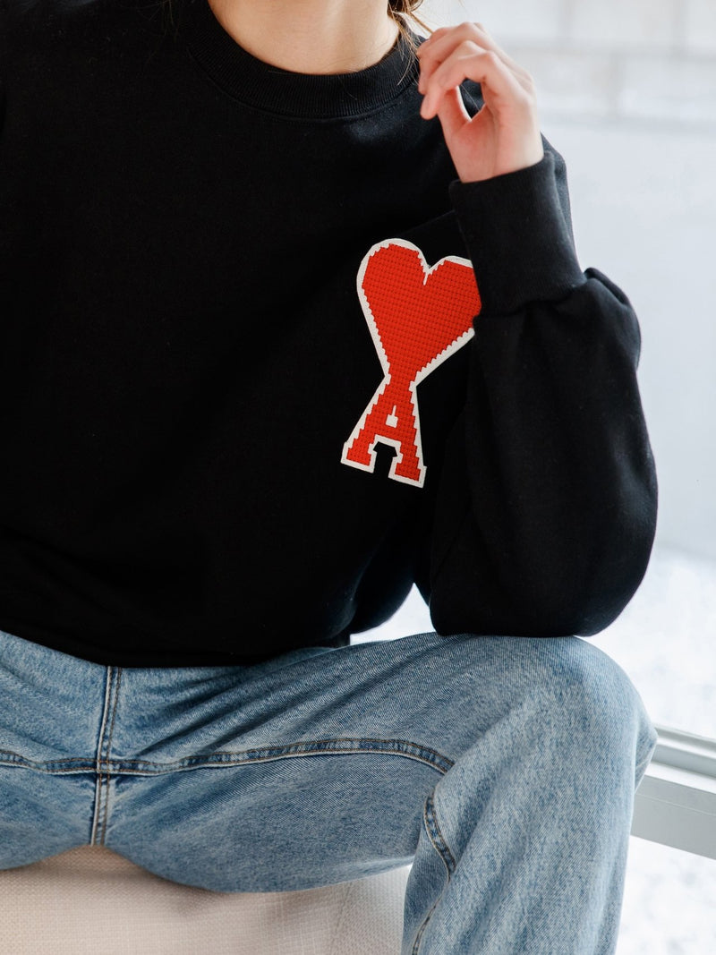A HEART SWEATSHIRT
