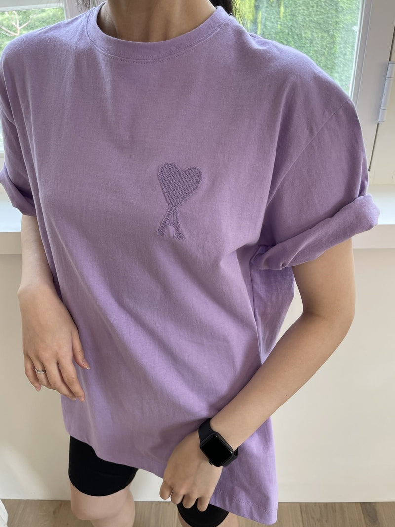 A HEART STITCHED T-SHIRT