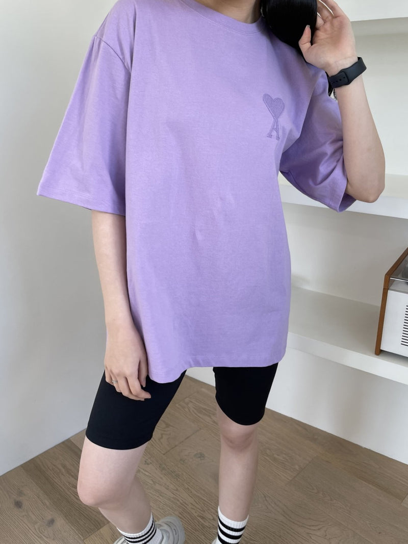 A HEART STITCHED T-SHIRT