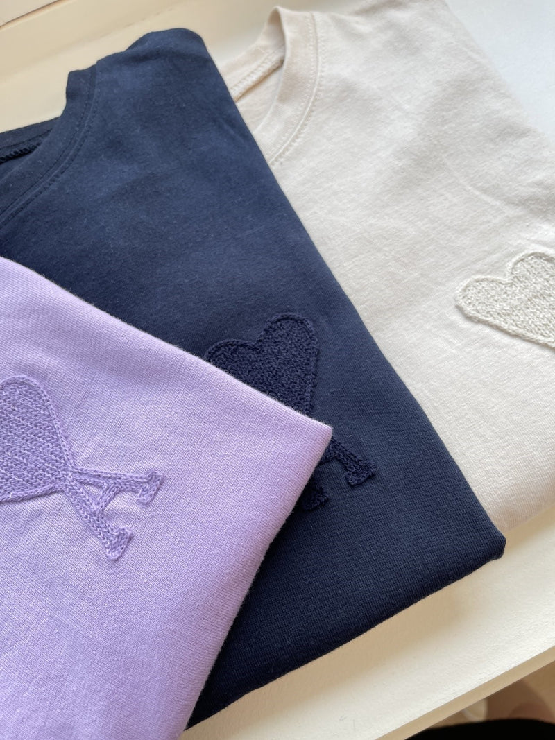A HEART STITCHED T-SHIRT