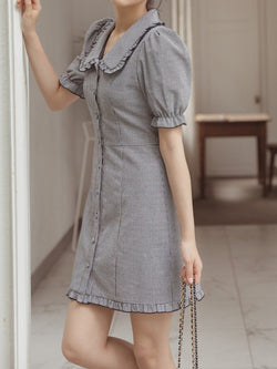 ALEXA HOUNDSTOOTH DRESS