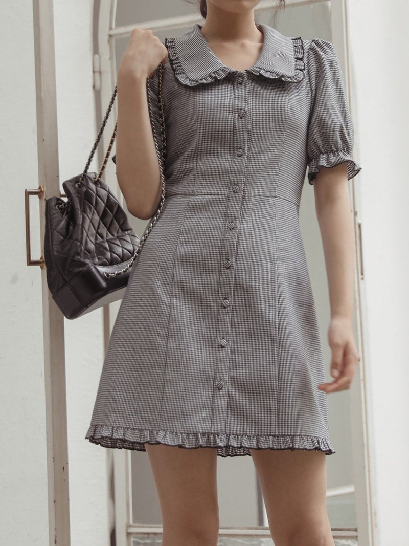 ALEXA HOUNDSTOOTH DRESS