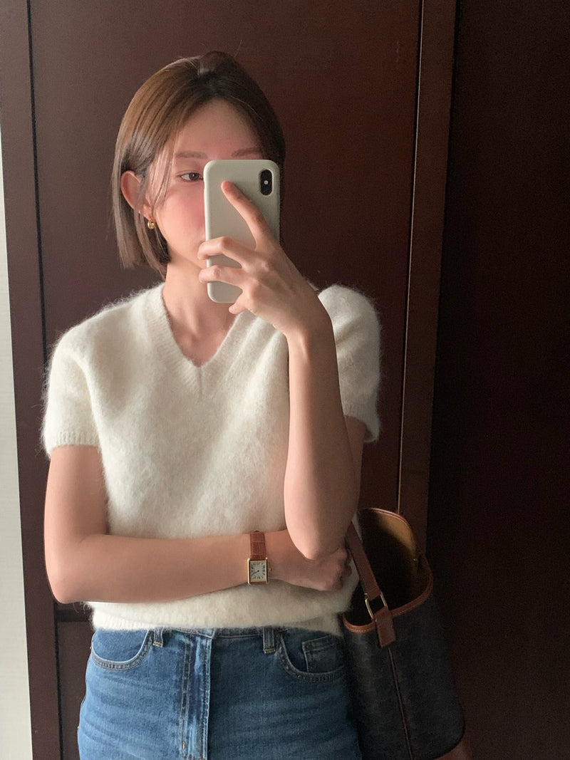 ALPACA V-NECK KNIT