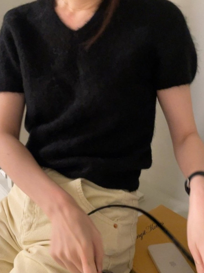 ALPACA V-NECK KNIT