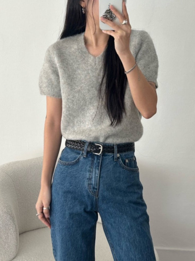 ALPACA V-NECK KNIT