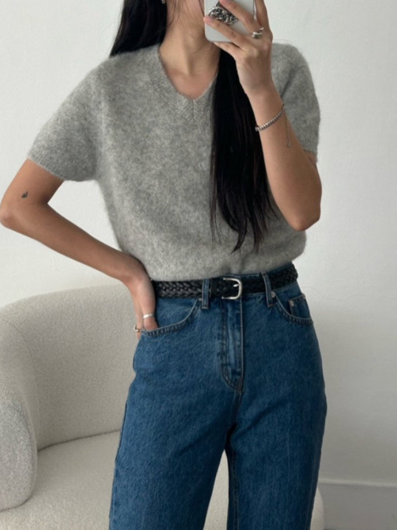 ALPACA V-NECK KNIT