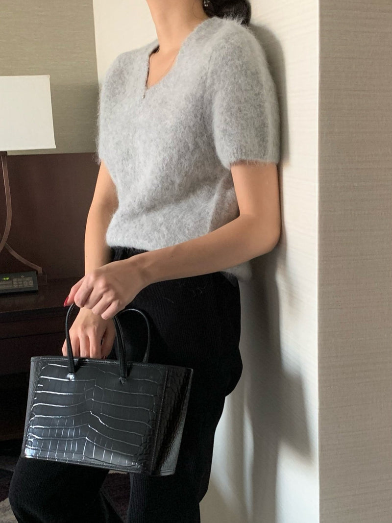 ALPACA V-NECK KNIT