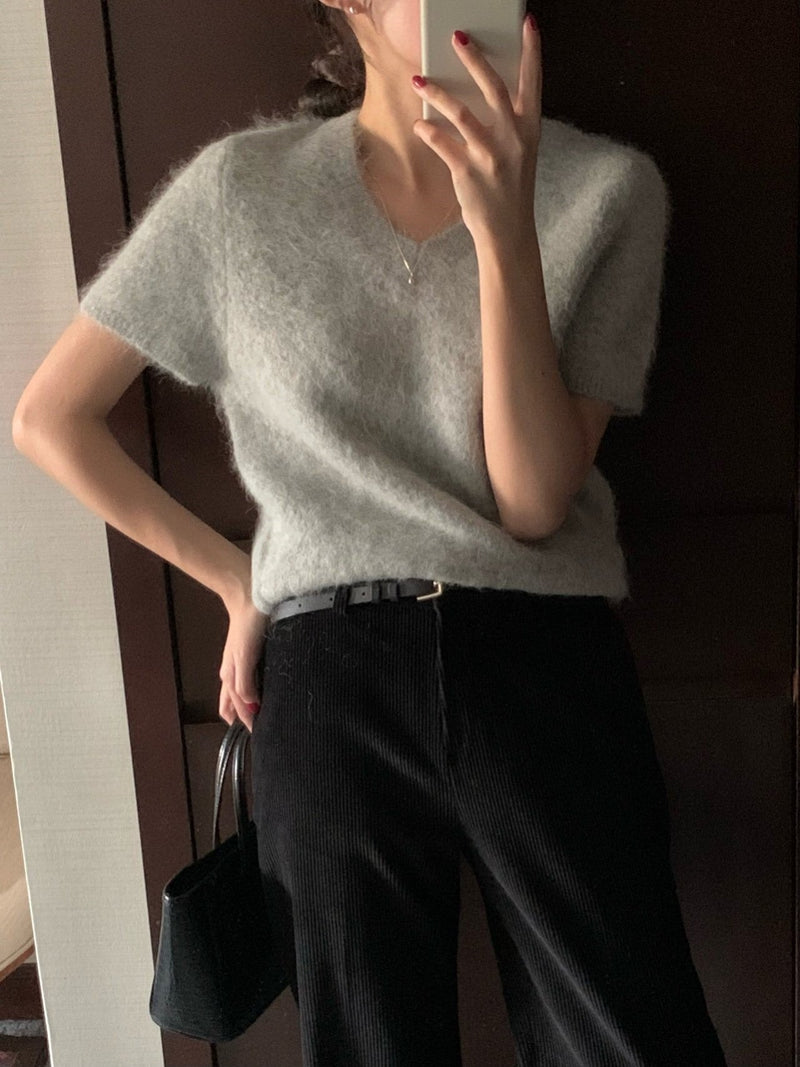 ALPACA V-NECK KNIT
