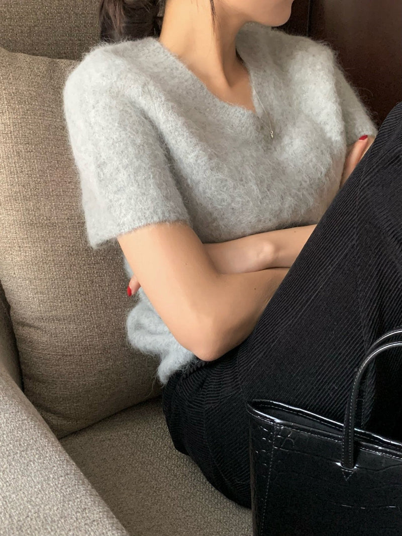 ALPACA V-NECK KNIT