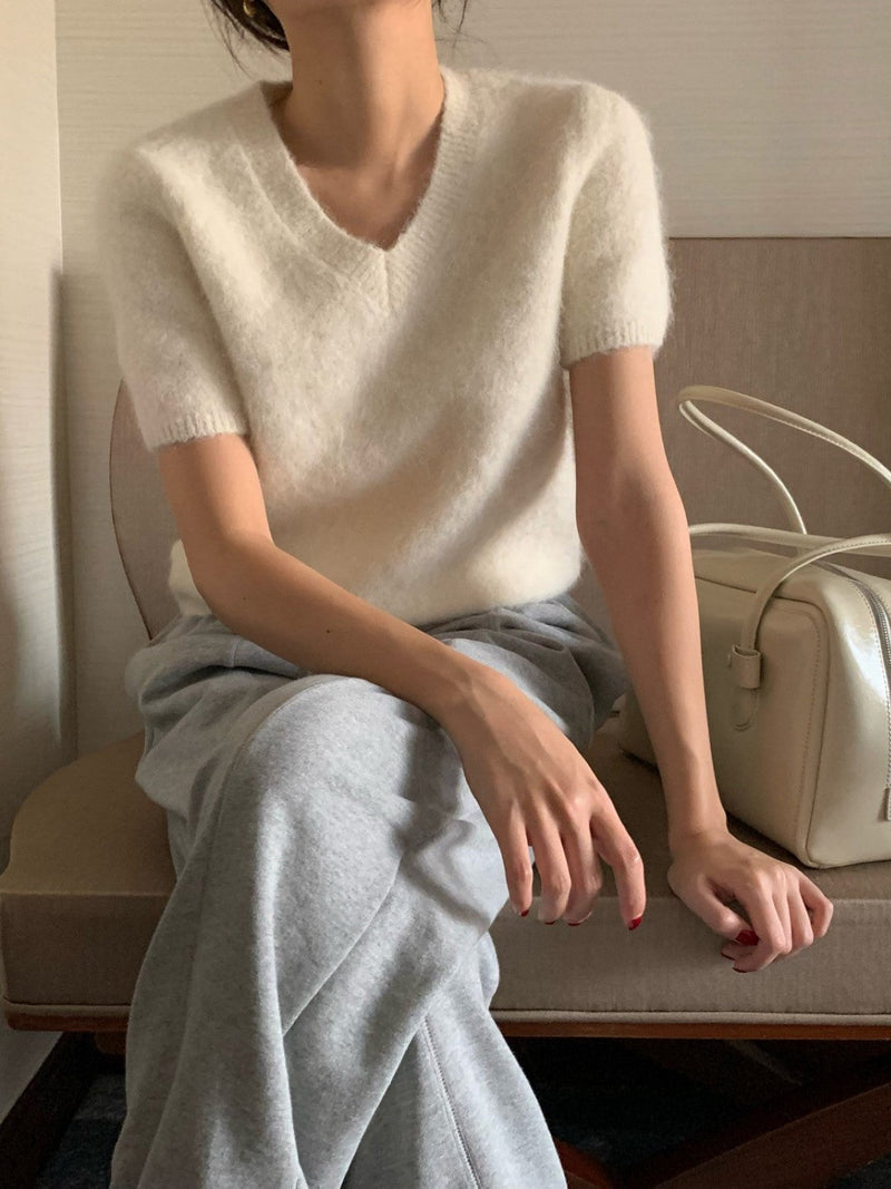 ALPACA V-NECK KNIT