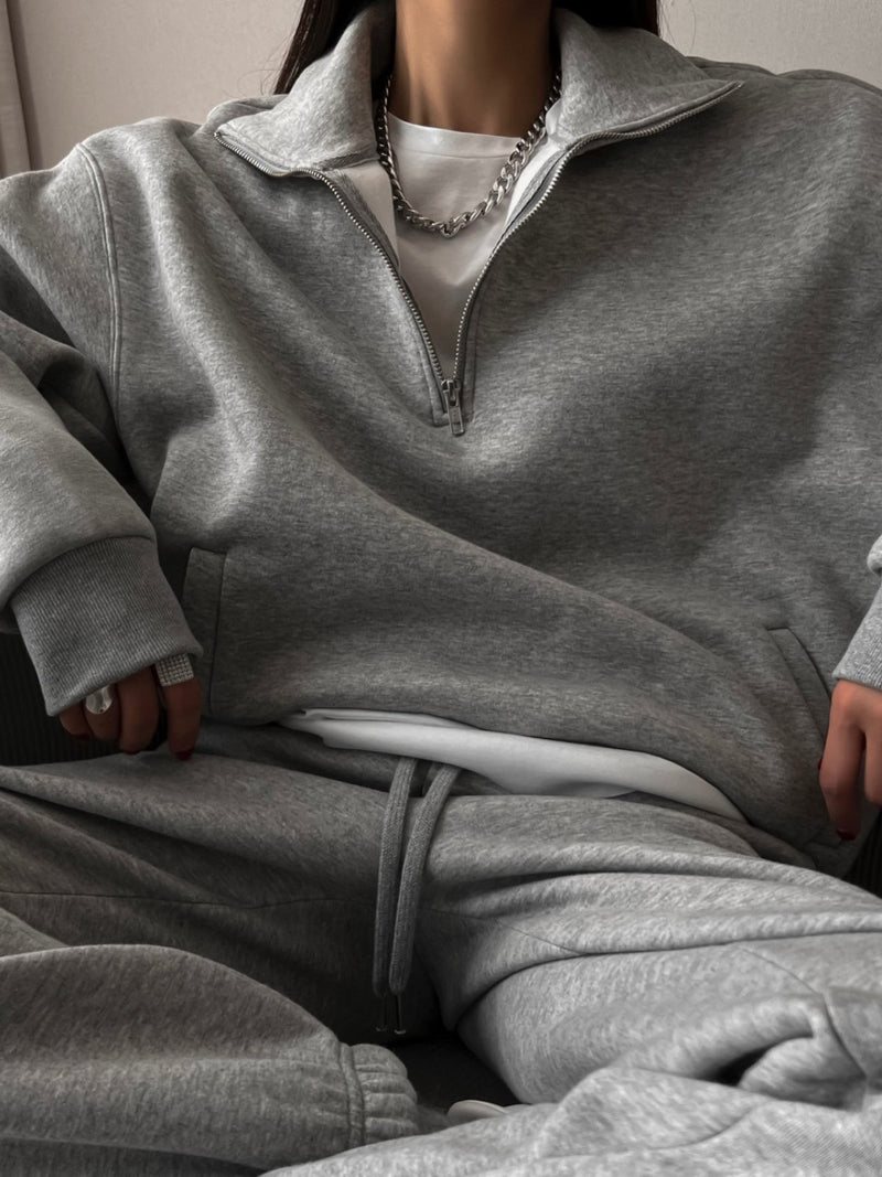 ANORAK ZIP DETAIL SWEATSHIRT