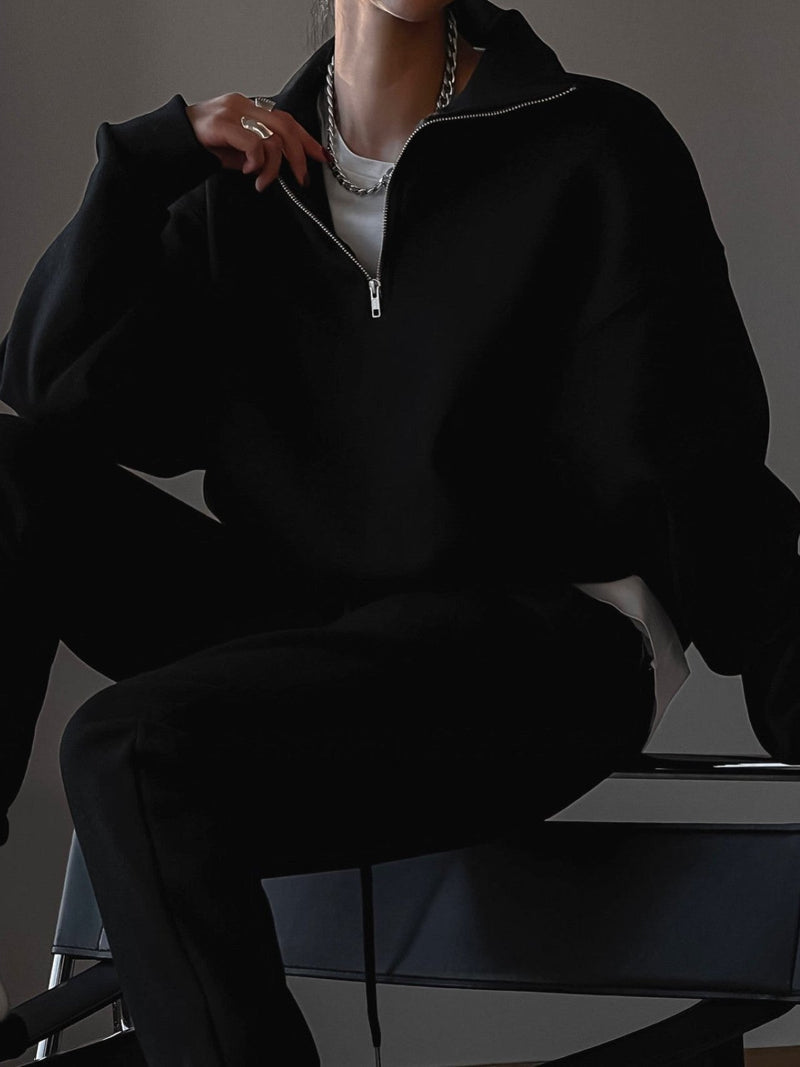 ANORAK ZIP DETAIL SWEATSHIRT