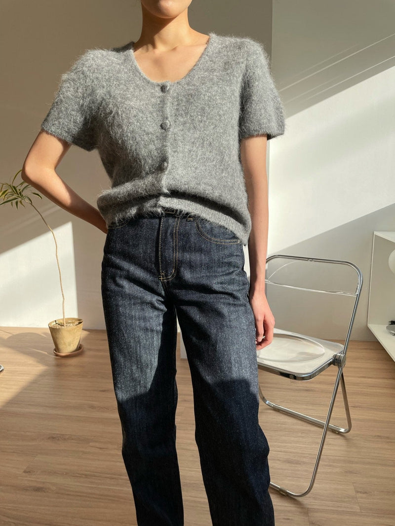 BABY ALPACA U-NECK CARDIGAN
