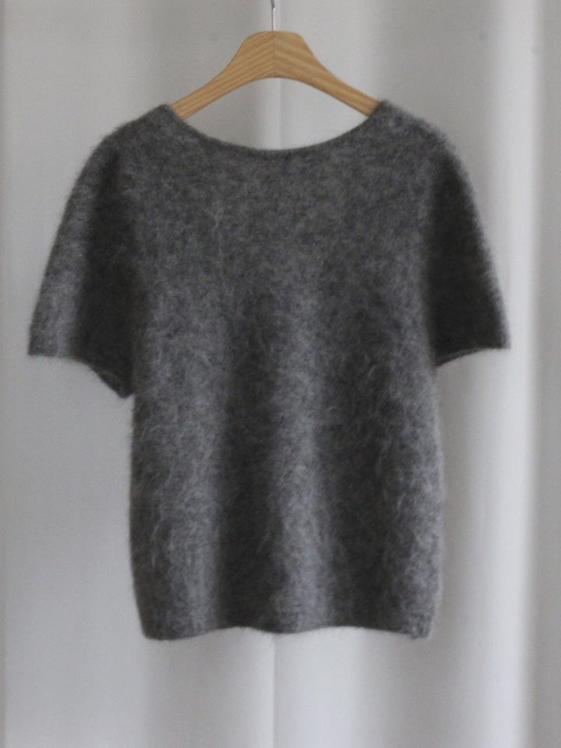 BABY ALPACA U-NECK CARDIGAN