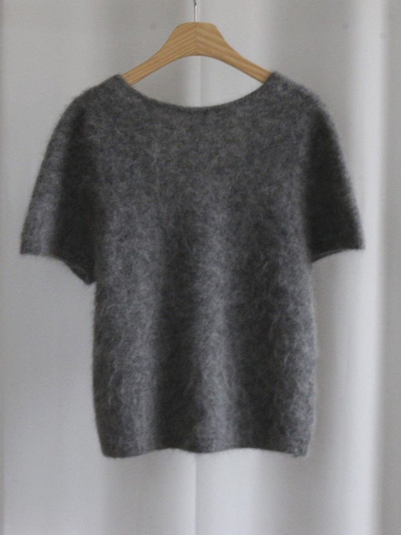 BABY ALPACA U-NECK CARDIGAN