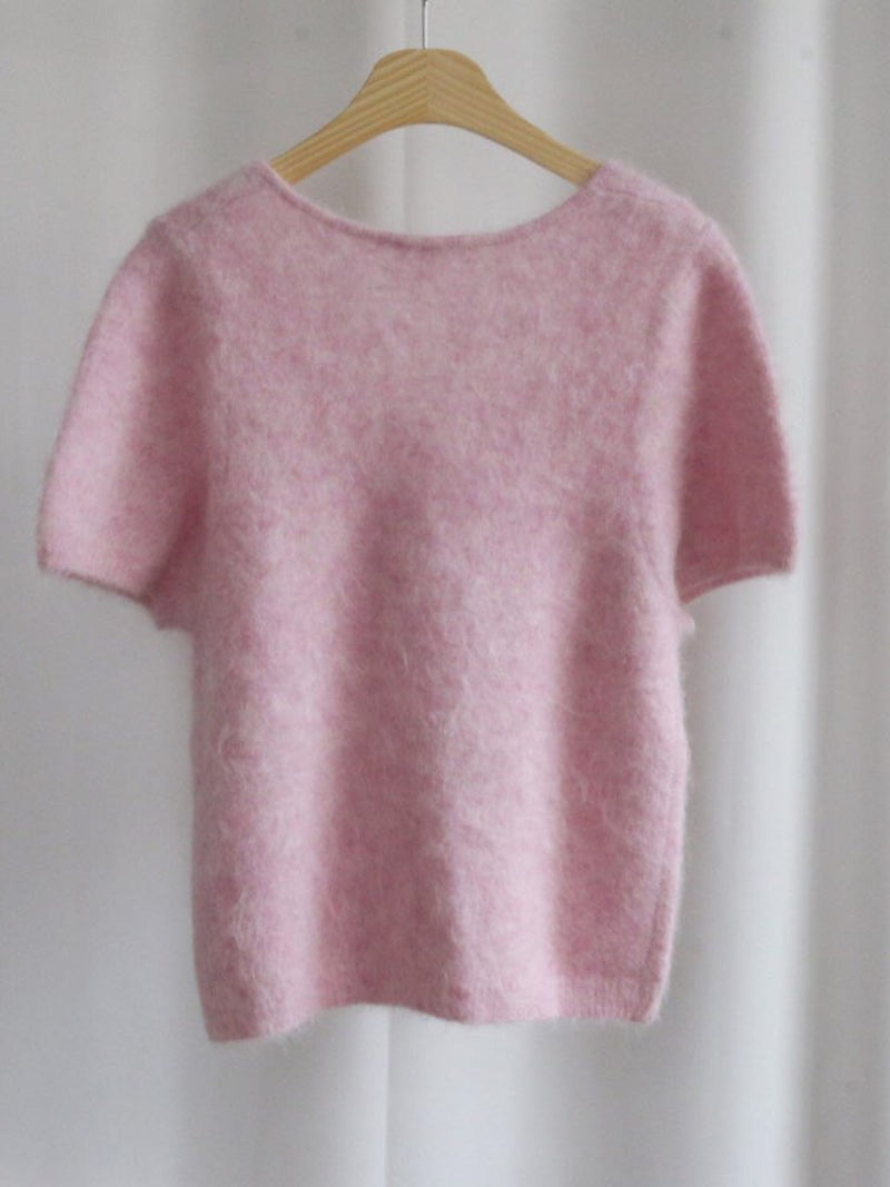 BABY ALPACA U-NECK CARDIGAN