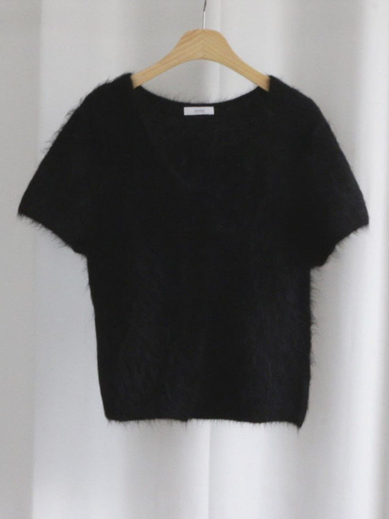 BABY ALPACA U-NECK CARDIGAN