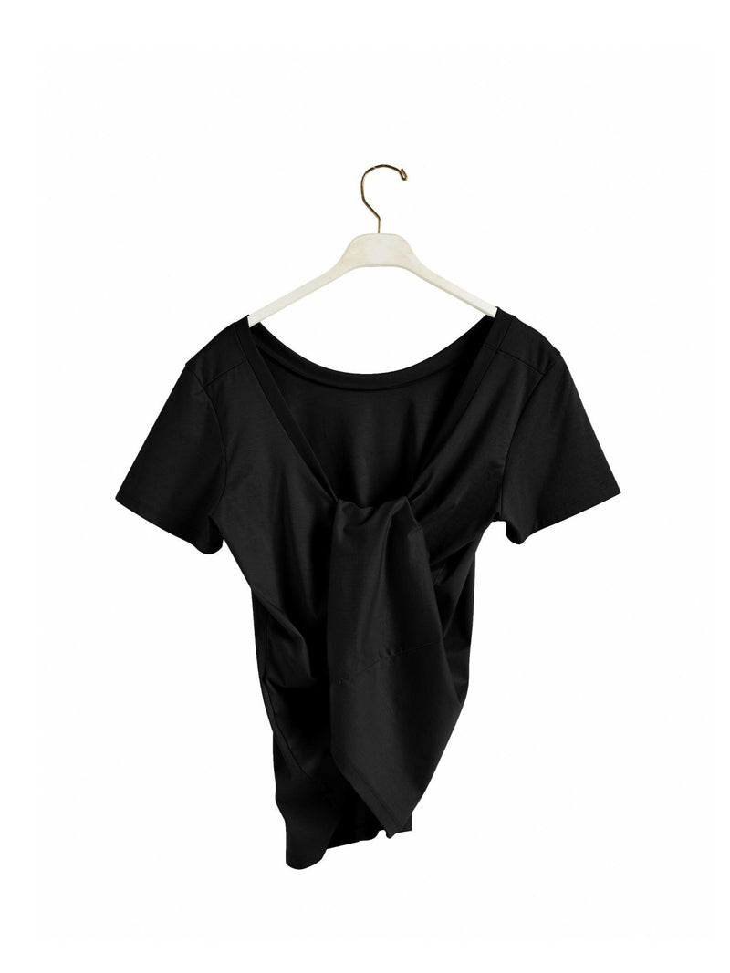 BACK KNOT DETAIL T-SHIRT
