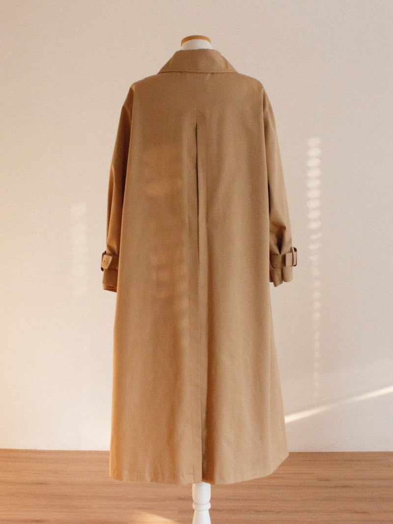BACK SLIT OVERSIZED TRENCH COAT