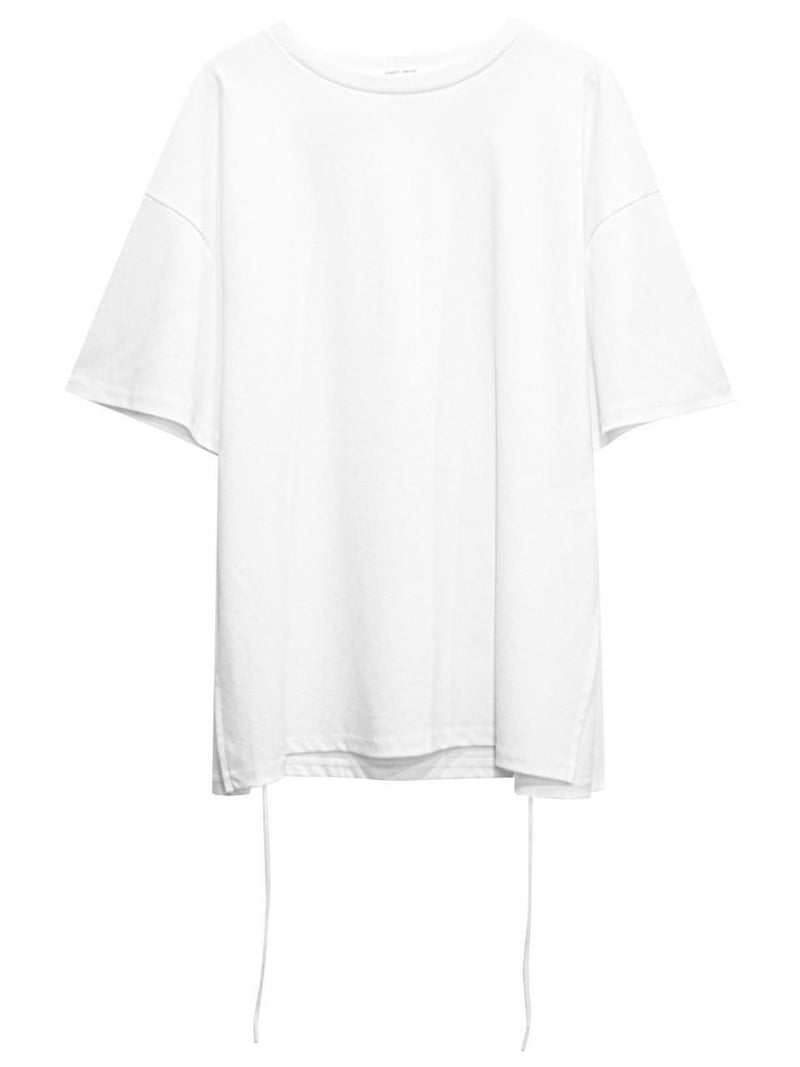 BACK STRING SIDE SLIT DETAIL T-SHIRT