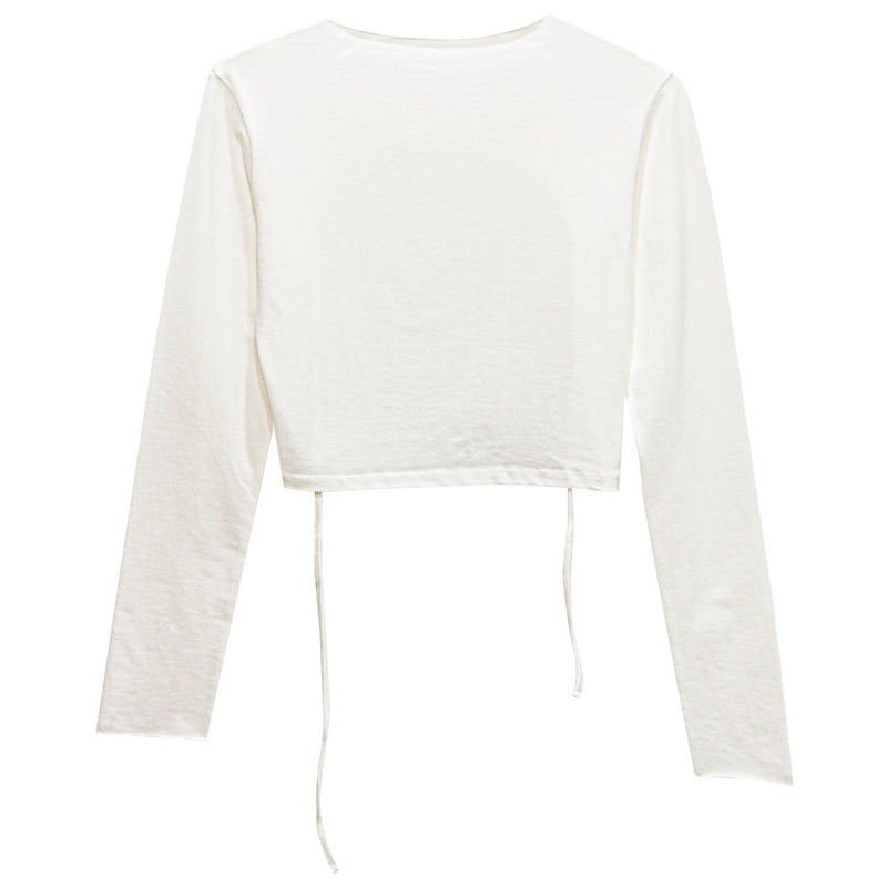 BACKLESS STRAP DETAIL LONG SLEEVE TOP