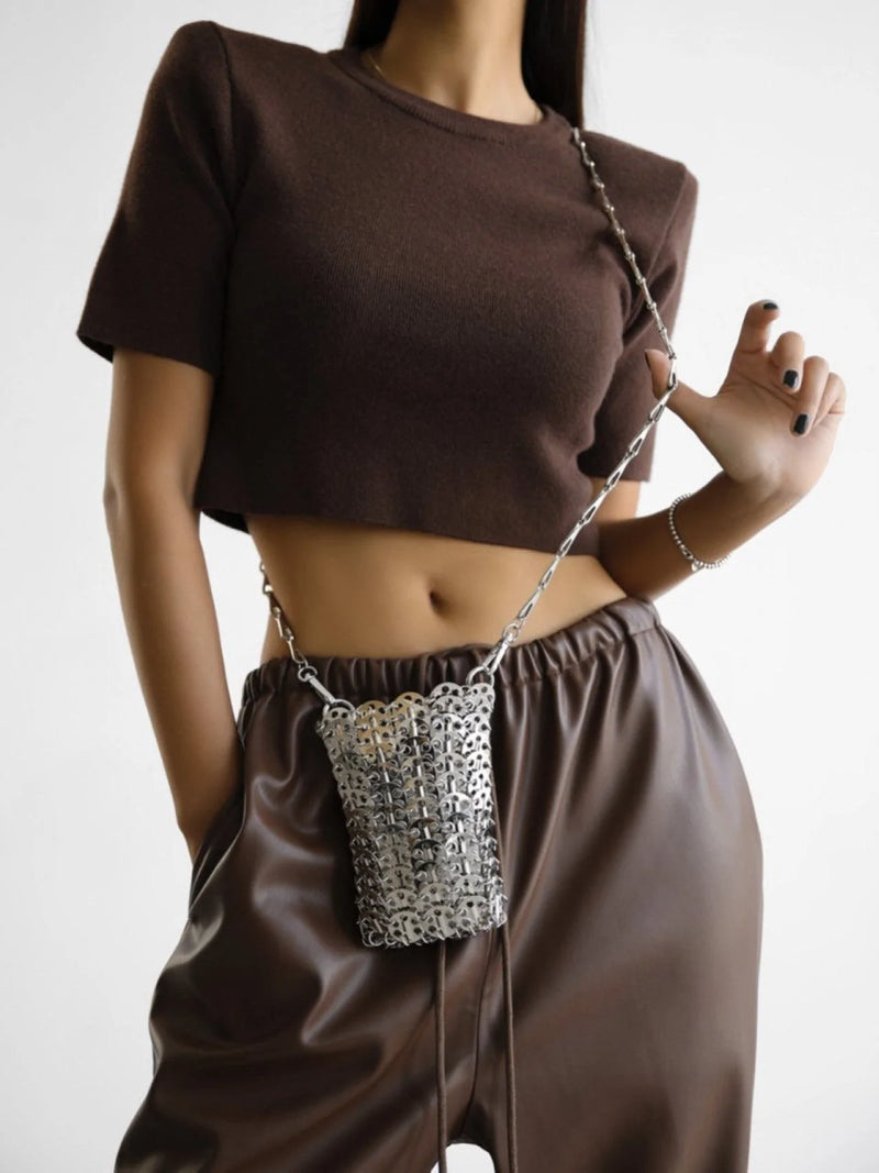 BAGGY VEGAN LEATHER JOGGER PANTS