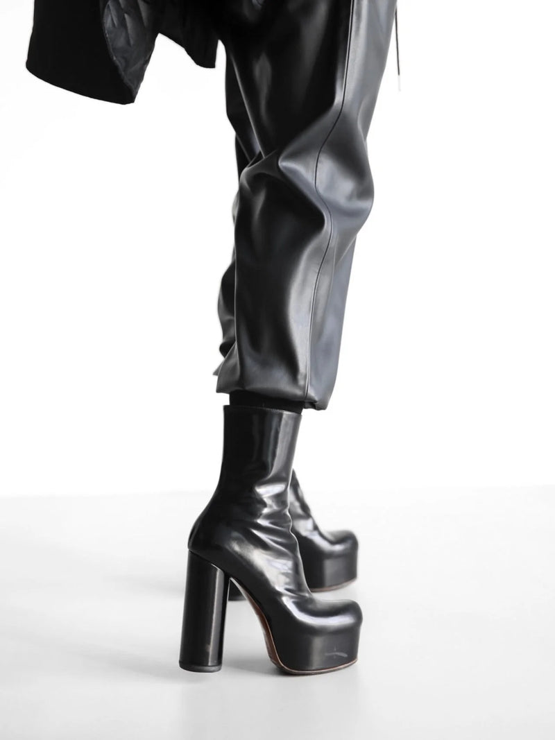 BAGGY VEGAN LEATHER JOGGER PANTS