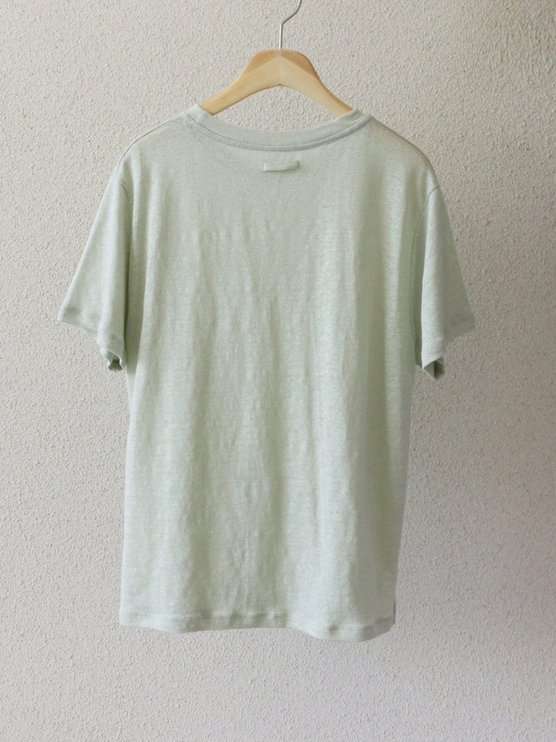 BASIC LINEN T-SHIRT WITH SIDE SLIT