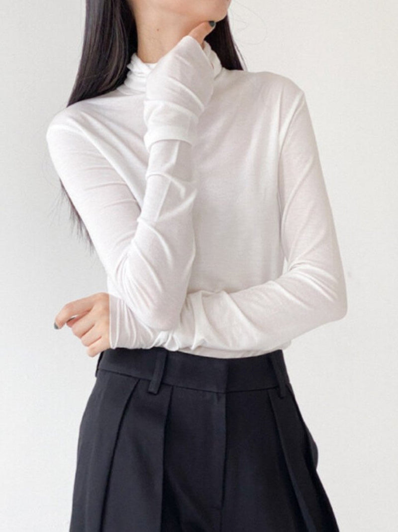 BASIC TURTLENECK LONG SLEEVE T-SHIRT