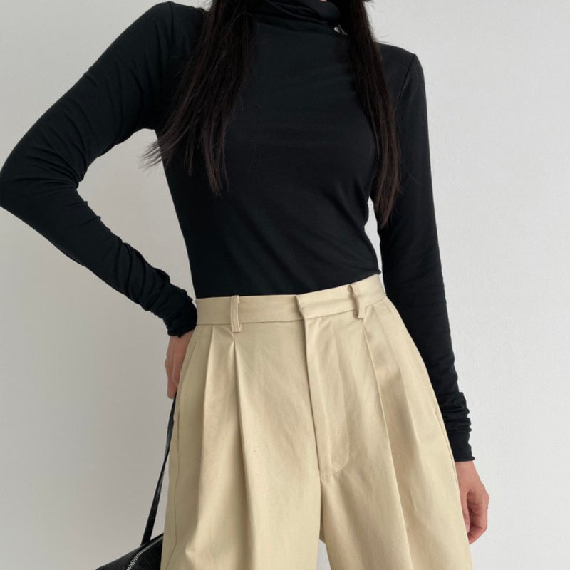 BASIC TURTLENECK LONG SLEEVE T-SHIRT