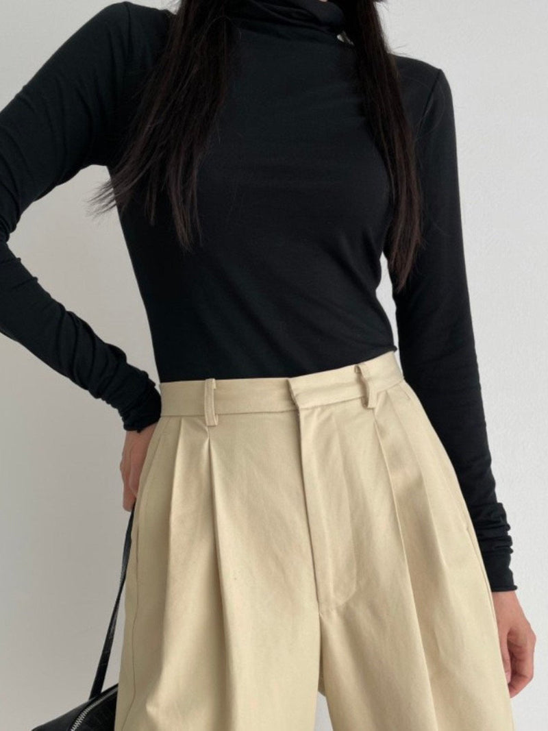 BASIC TURTLENECK LONG SLEEVE T-SHIRT