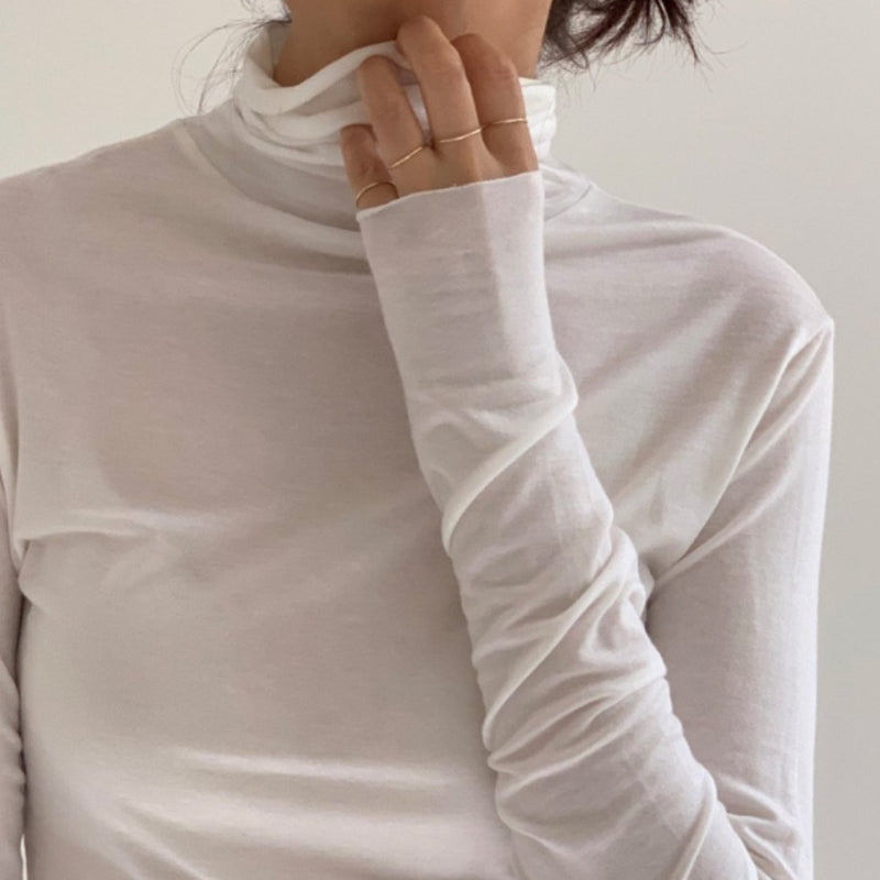 BASIC TURTLENECK LONG SLEEVE T-SHIRT