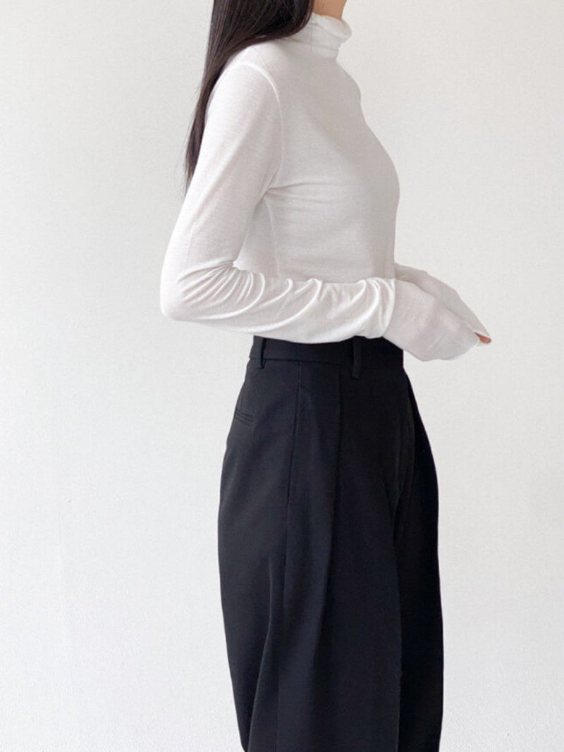 BASIC TURTLENECK LONG SLEEVE T-SHIRT