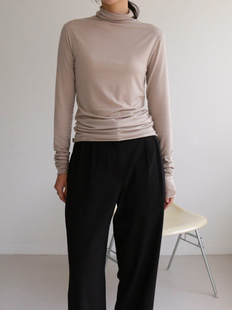 BASIC TURTLENECK LONG SLEEVE T-SHIRT